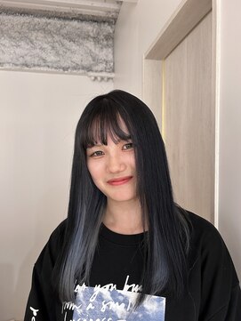 リエート 四条河原町(Lieto) 髪質改善インナーカラー水色春カラー学割透明感１０代２０代