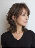 白髪ぼかし脱白髪染め似合わせレイヤーカット40代50代60代