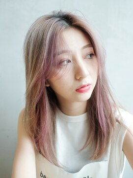 アルバム 銀座(ALBUM GINZA) ストレートロング_ココアブラウンフリンジウェーブ_67658