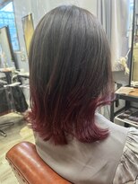 ルクス ヘア パートナー(Luxe HAIR PARTNER) 裾カラー×ピンクレッド