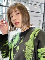 トルネード(TORNADO)&nbsp;前髪あり切りっぱなしボブパーマ 極細ハイライト スプリングt224