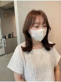 韓国ヘア ミディアム 前髪あり