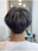 ハイライト/マッシュパーマ/ウルフ/アッシュブラック[吉祥寺]