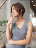 ショートヘア似合わせカットグレージュカラーイメチェン小顔