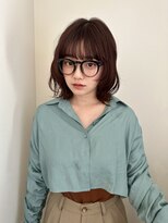 ユイル(Uil)&nbsp;小顔前髪顔周りレイヤー× 暖色カラー デザイン　カラー