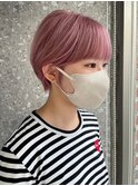 ショートボブベージュカラー切りっぱなしボブタッセルボブ韓国
