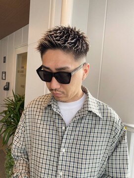 フラッグヘアー 博多駅前店(Flag HAIR) 短髪ツーブロック ブリーチ ハイトーン フェード