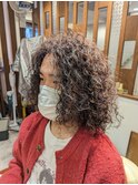 メンズロングスパイラルパーマ