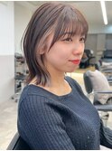 くびれボブ/イヤリングカラー/ショート/20代30代40代