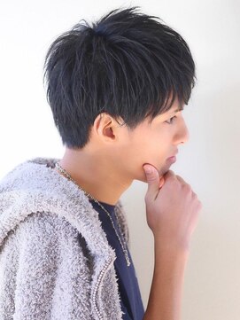 リップス 心斎橋(LIPPS) メンズショートツーブロックニュアンスカールマッシュ