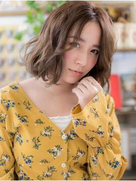 カバーヘア ブリス 川口(COVER HAIR bliss) センターパート韓国風巻きボブウルフレイヤーc6川口20代30代40代