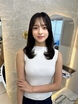 ロンドガーネット 池袋(Lond garnet)&nbsp;イメチェン外ハネボブ美髪ワイドバングミディアム縮毛矯正韓国