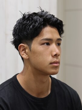 ヨシザワインク プレミアム 横浜 桜木町店(YOSHIZAWA Inc. PREMIUM) 20代30代ビジカジカジュアルツーブロ黒髪アップバング