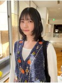 酸性ストレートミディアムレイヤーボブ