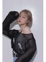 シエラ 堀江(CIERA.)&nbsp;切りっぱなしボブ×ミルクティベージュ