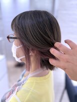 脱白髪染めしながらインナーカラー　30代40代50代