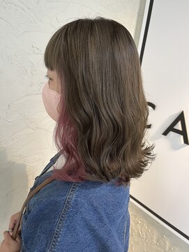 オーセンヘア(AUTHEN.HAIR) ベージュ×ピンク