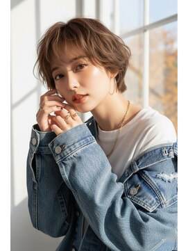 ヘアーメイクパウダー 天王寺寺田町店(Hair make powder) 大人可愛い20代30代40代小顔カットひし形丸みハンサムショート