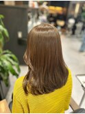 透明感カラー「オリーブブラウン」
