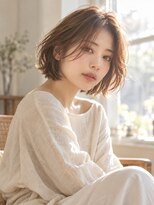 チェレ ロッソ 金剛店(Chere rosso)&nbsp;結べるくびれボブ/流しバング/ハニーブラウン/大人ボブ