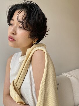 ルーイ(LOUIE) かきあげスイングショート/地毛風ダークアッシュ