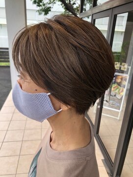 ソレイユ シンサカエ(SOLEIL SHINSAKAE) 大人かわいい♪丸みショート×マロンベージュ☆