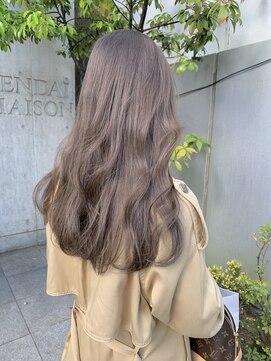 シーン(SCEN) レイヤーロング×ミルクティーグレージュ♪