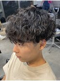 波巻きスパイラルツイストスパイラルパーマツーブロックパーマ