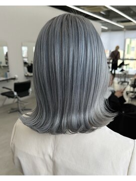 エゴル ナゴヤサカエ(ENGOL NAGOYA SAKAE) 保存必須【ハイトーン外ハネボブ】ブルーシルバーカラー