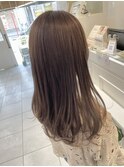 さりげなハイライト×柔らかピンクベージュ