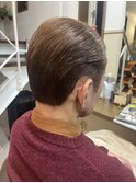 《見附 今町》メンズ オールバック ハイトーンカラー