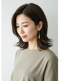 30代40代50代外ハネボブ耳かけ髪質改善白髪染め透明感カラー