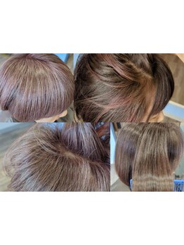 大人の女性を綺麗に魅せるグレイヘアカラー◎自然由来の成分で、髪に優しく、艶やかな仕上がりに♪