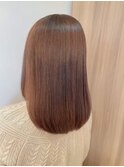 アプリコットオレンジ×インナーカラー◎透明感グレージュ