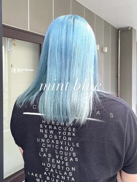 シオ ヘアー デザイン(Sio. hair design) ハイトーンブルー《mint blue》