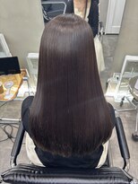 ファビ 渋谷(Fab)&nbsp;くびれヘア/暗めカラー/アプリコットオレンジ/縮毛矯正