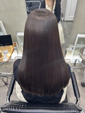 ファビ 渋谷(Fab) くびれヘア/暗めカラー/アプリコットオレンジ/縮毛矯正