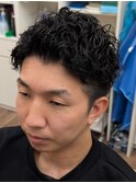 男らしいショートパーマ