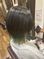 美容室ヒラトヤ 仙北店&nbsp;モスグリーンレイヤーボブ