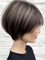 ルーファス 恵比寿 渋谷(Ruufus)&nbsp;【40代50代60代】丸みショートボブ／前髪ありなし／小顔見せ