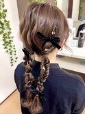 ツイン編み下ろし【横浜/ヘアセット/着付け】