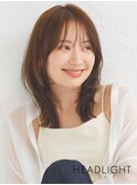 #小顔ミディアム韓国ウルフレイヤー#前髪なしイメチェン似合わせ