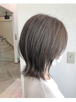 ジパング 押上店(Zipangu)&nbsp;グレージュからーの外ハネレイヤーボブ