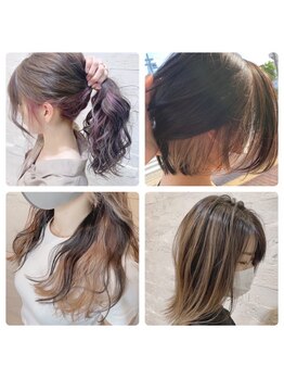 クラシコ ヘアー(CLASSICO hair)の写真/【京田辺/新田辺】ケアブリーチやイルミナカラーで憧れの透明感、艶感へ♪流行りのインナーカラーも得意◎