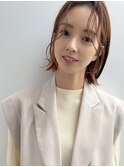 ココアベージュ/ 透明感ボブ/韓国くびれヘア/大人ミディアム