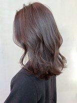 アイティーバイアルバム 八王子店(IT by ALBUM)&nbsp;グレージュミディ_外斜めバンググレージュカラー_ba408262