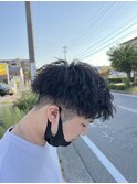 波巻きパーマ