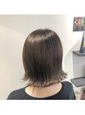 【白髪ぼかし】色持ちベージュ×外ハネボブスタイル