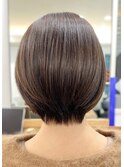 くびレイヤーグレーベージュニュアンスカラー白髪染め白髪ぼかし