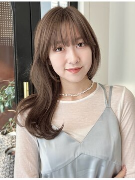 ローネス ギンザ(LONESS ginza) レイヤーカット/顔まわりカット/くすみカラー/くすみベージュ